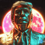 Giant golden Trump statue holding Bitcoin appears outside US Capitol