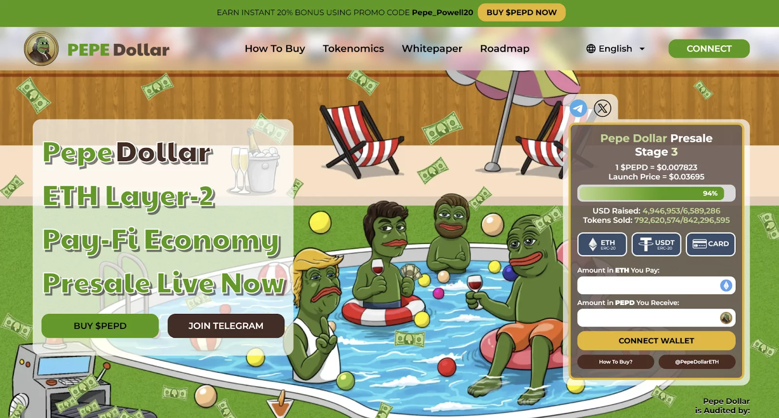 Crypto presale list 2026: Pepe Dollar emerges as a leading crypto to buy now over Maxi Doge, Dogeball token and Based Eggman - 3