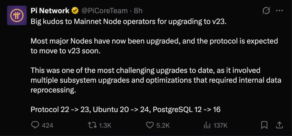 Source: PI Network/X